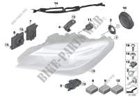 Single components for headlight for BMW Z4 28i 2011