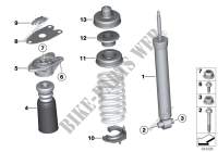Single components for rear spring strut for BMW 220dX 2013