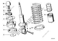 Single components for rear spring strut for BMW 635CSi 1986