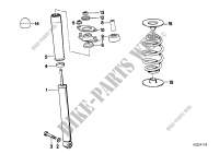 Single components for rear spring strut for BMW 325ix 1986