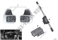 Steering wheel module and shift paddles for BMW 528i 2013