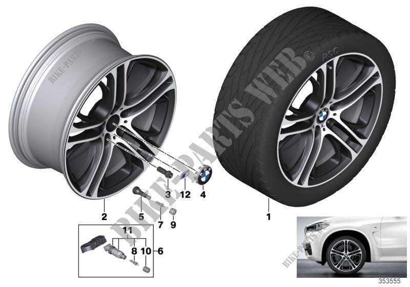 BMW LA wheel, M double spoke 310 for BMW X6 35iX 2014