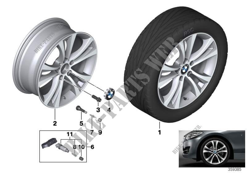 BMW LA wheel, double spoke 384   18\ for BMW 116d 2011