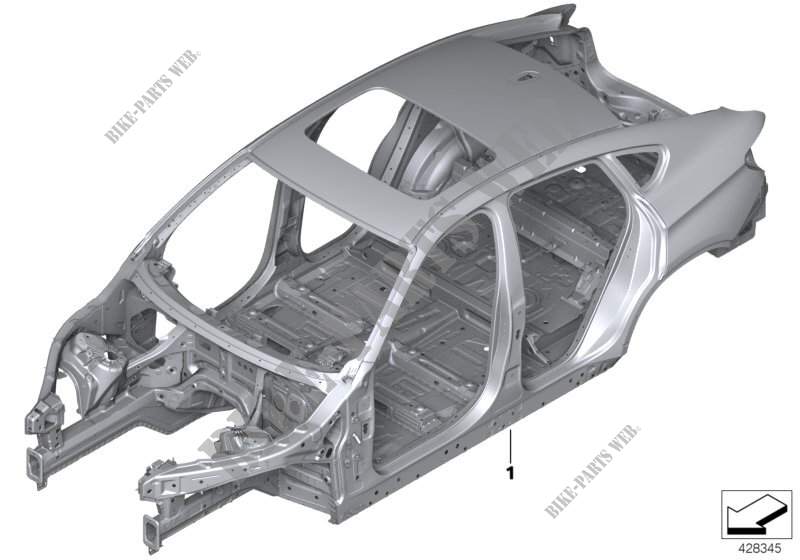 Body skeleton for BMW X6 35iX 2014