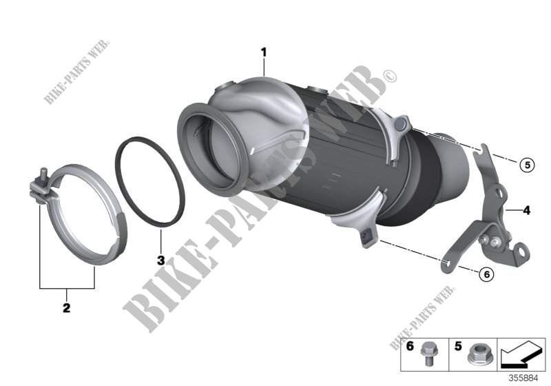 Engine compartment catalytic converter for BMW X6 35iX 2014