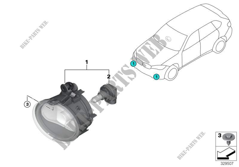 Fog lights for BMW X6 35iX 2014