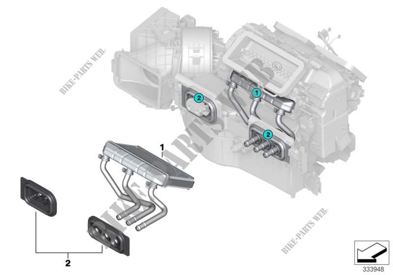 Heater radiator for BMW X6 35iX 2014