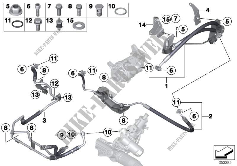 Oil lines/Adaptive Drive+active steering for BMW X6 35iX 2014