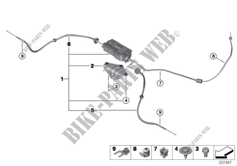 Parking brake/actuator for BMW X5 30dX 2012