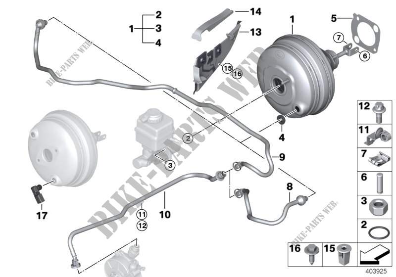 Power brake unit depression for BMW X5 35iX 2009