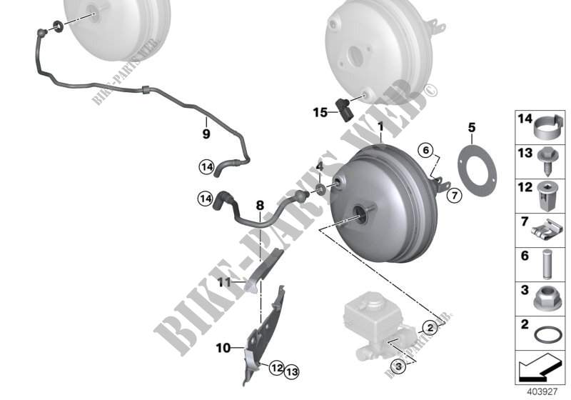 Power brake unit depression for BMW X5 30dX 2012