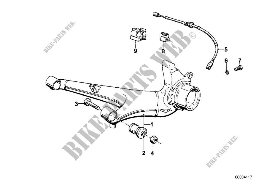 Rear axle support/wheel suspension for BMW 728iS 1981