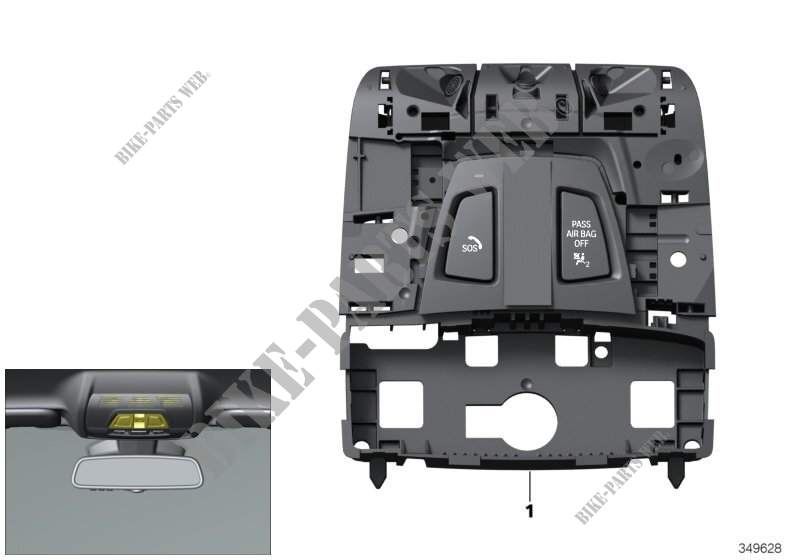 Roof function centre for BMW i8 2013