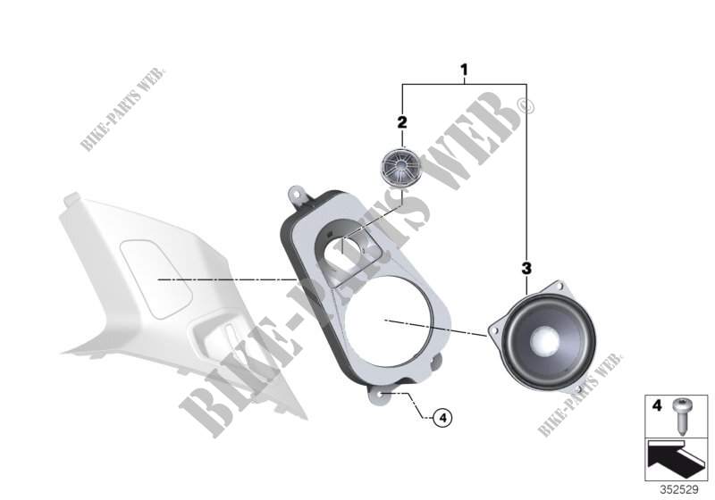 Single parts, Top HiFi system, D pillar for BMW X6 35iX 2014