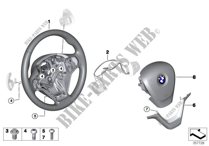 Sport strng wheel,airbag,w/shift paddles for BMW X6 35iX 2014