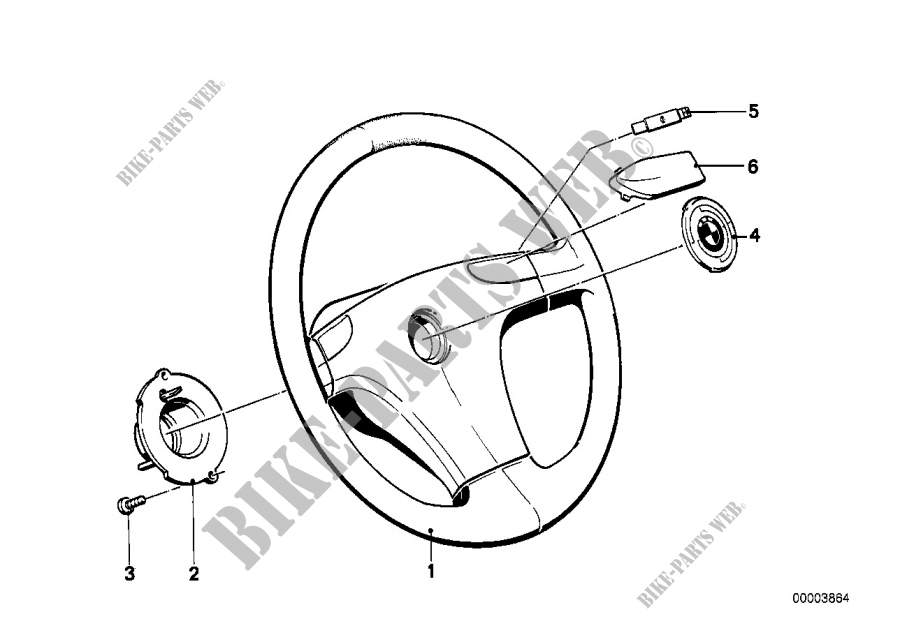 Sports steering wheel for BMW 635CSi 1986