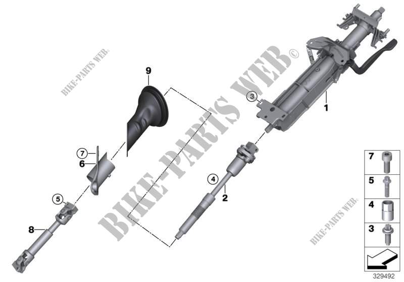 Steering column,mech. / steering spindle for BMW X6 35iX 2014