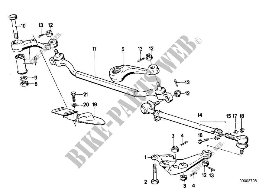 Steering linkage/tie rods for BMW 518i 1984
