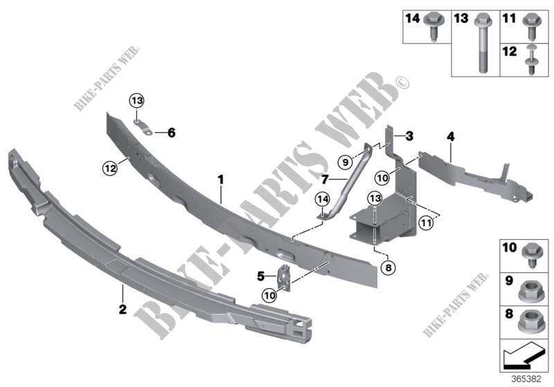 Support, front for BMW X6 35iX 2014