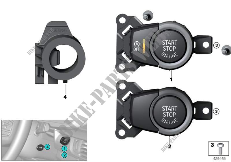 Switch, Start/Stop, and emerg.start coil for BMW X6 35iX 2014
