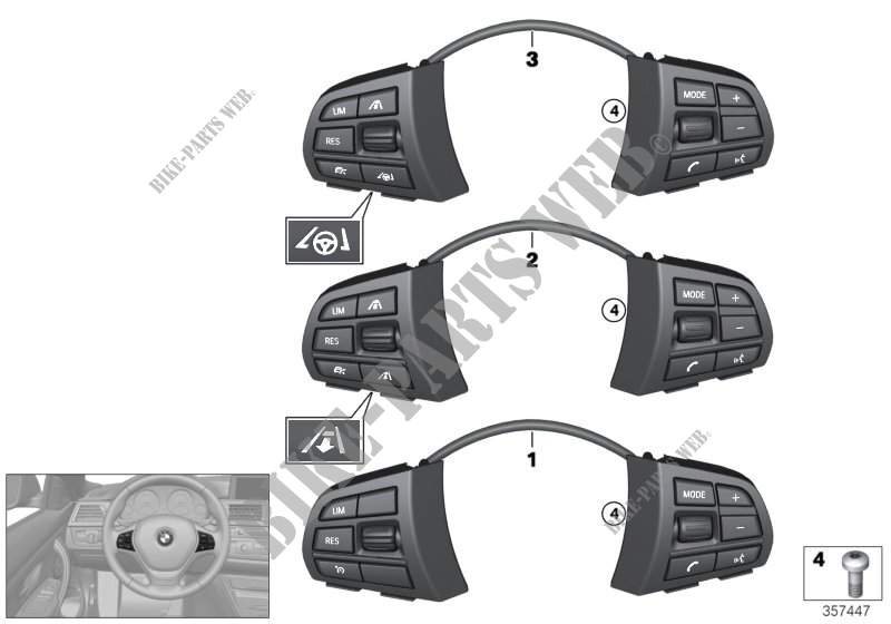 Switch, steering wheel, multif., sport for BMW X6 35iX 2014