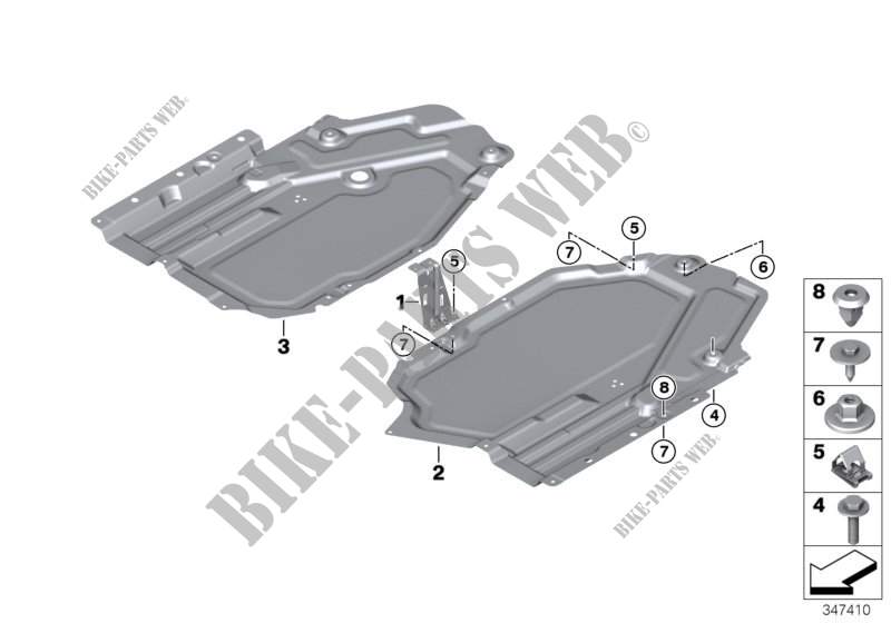 Underbody panelling, rear for BMW X6 M50dX 2013