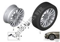 BMW LA wheel multi spoke 619   18\ for BMW 740LdX 2014