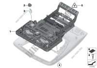 Basic switch unit roof for BMW 650iX 2010