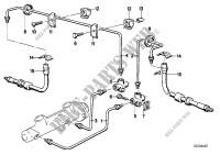 Brake pipe, front for BMW 525e 1982
