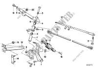 Foot controls/deflection rod for BMW 535i 1985