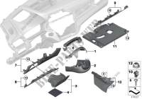 Mounting parts, instrument panel, bottom for BMW X2 20dX 2016