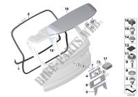 Mounting parts, rear lid for BMW X5 50iX 4.4 2012