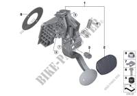 Pedal assembly, automatic transmission for BMW X1 18i 2014