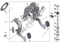 Pedals, manual gearbox for BMW X1 20d 2015