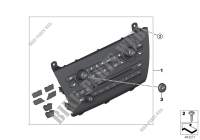 Radio and A/C control panel for BMW X6 35iX 2014