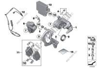 Rear wheel brake   EMF control unit for BMW 528i 2010