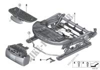 Seat, front, seat frame for BMW 216d 2014