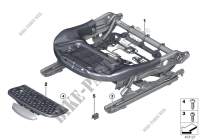 Seat, front, seat frame, electrical for BMW 225iX 2014