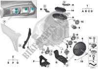 Single components for headlight for BMW X6 35iX 2014