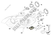 Single components for headlight for BMW X6 35iX 2007