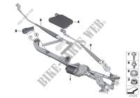 Single wiper parts for BMW 214d 2014