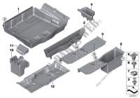 Storage tray, luggage compartment floor for BMW X6 35iX 2014