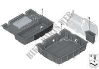 Storage tray, luggage compartment floor for BMW X1 18dX 2014