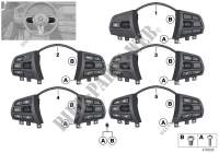Switch, steering wheel, multif., basic for BMW 114d 2012
