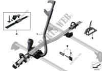 Touring bicycle holder for BMW 330i 2008