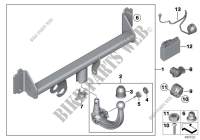 Towing hitch, detachable for BMW X3 20iX 2011