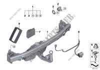 Trailer tow hitch, electrically pivoted for BMW 520i 2013