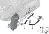 Transmission oil cooler/oil cooler line for BMW 740LdX 2014