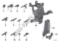 Various cable holders for BMW i8 2013