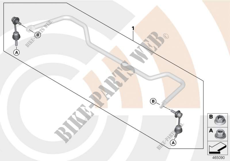 Repair kit, anti roll bar links for BMW X6 35iX 2014